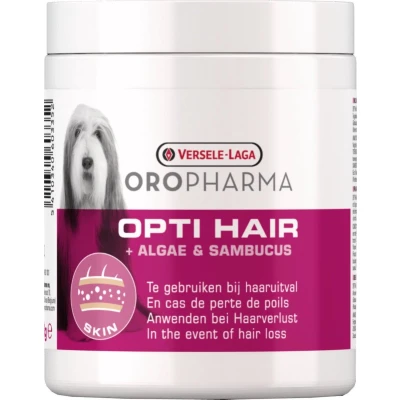Afbeelding van Versele Laga Oropharma Opti Hair Dog Tegen Haaruitval Voedingssupplement Huid Vacht 130 g Granules