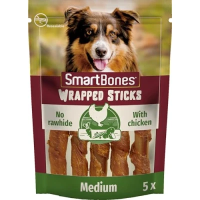 Afbeelding van Smartbones Chicken Wrap Sticks Hondensnacks Kip 5 stuks