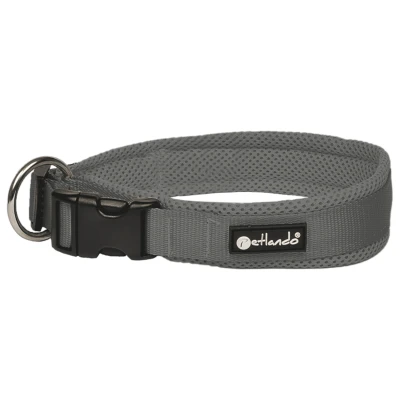 Afbeelding van Hondenhalsband Petlando Mesh Collar XXL antraciet grijs 60 65 cm