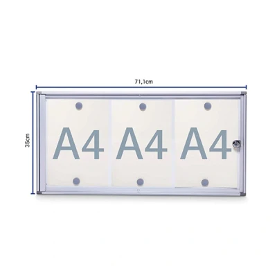 Image de Maul Extraslim vitrine pour intérieur 3 x A4 aluminium