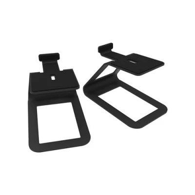 Afbeelding van Kanto SE4 Set van 2 verhoogde bureauluidsprekerhouders voor middelgrote bibliotheekluidsprekers en 3 4 inch studiomonitoren 14,2 cm hoog ondersteunt 4,1 kg