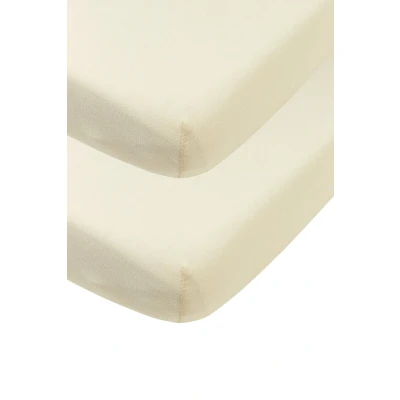 Afbeelding van Meyco Hoeslaken Wieg Nature 2 pack 40x80