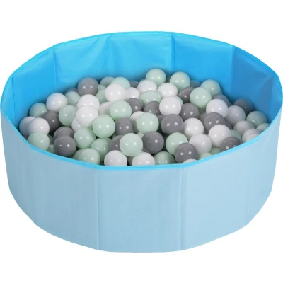 Afbeelding van Selonis opvouwbaar ballenbad met 300 ballen voor kinderen huisdieren speelbad, blauw