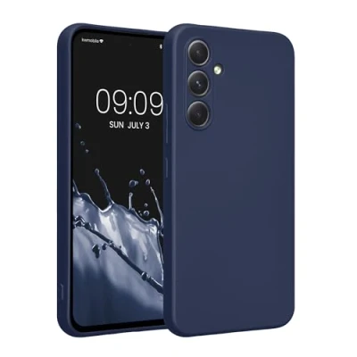 Afbeelding van kwmobile metallic telefoonhoesje van TPU geschikt voor Samsung Galaxy A54 5G Flexible case smartphone In blauw