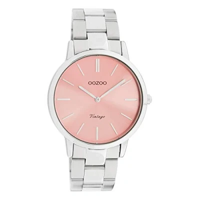 Afbeelding van OOZOO Vintage series zilverkleurige horloge met roestvrijstalen armband C20028 Ø38