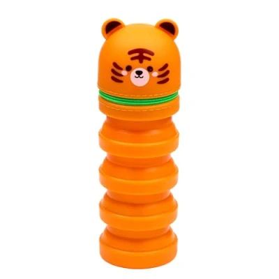 Afbeelding van Adoramals Tiger Pop Up Silicone Pencil Case Pennenzak in Height 12.5 20cm Width 6cm Depth