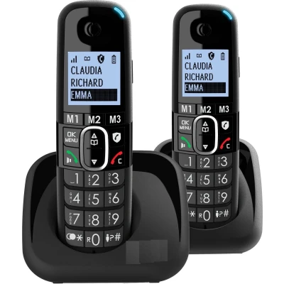 Afbeelding van BigTel1502S BNL Senioren draadloze duo huistelefoon voor de vaste lijn Extra handset Luide oproeptonen Ongewenste bellers blokkeren 3 directe geheugen toetsen Handsfree Instelbaar volume Gehoorapparaat compatibel