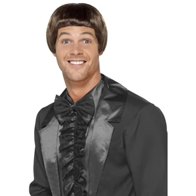 Afbeelding van Smiffys 90s Bowl Cut Pruik Bruin