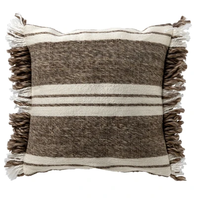 Afbeelding van Dutch Decor EDGAR Sierkussen 45x45 cm met kussenhoes van 85% gerecycled polyester Eco Line collectie Driftwood taupe