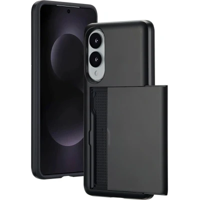Afbeelding van imoshion Backcover met pasjeshouder voor de Samsung Galaxy S25 Edge Black