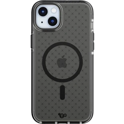 Afbeelding van Tech21 Evo Check iPhone 15 Plus hoesje Flexibel schokbestendig telefoonhoesje Geschikt voor MagSafe Antraciet/Grijs 4,9 meter valbestendig