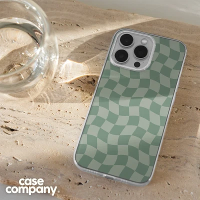Afbeelding van Case Company® hoesje geschikt voor Xiaomi 13 Grid Groen Soft Cover Telefoonhoesje Bescherming aan alle Kanten en Schermrand