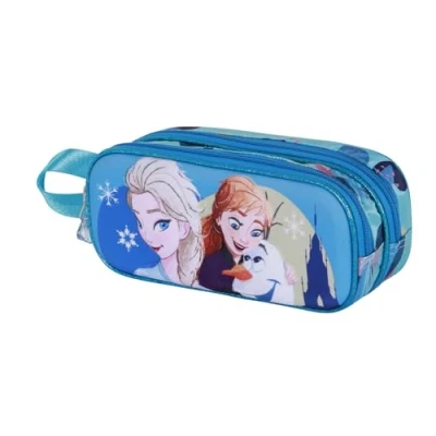Afbeelding van Disney Dubbel 3D etui, eenheidsmaat, Turquoise Frozen 2, Dubbele etui