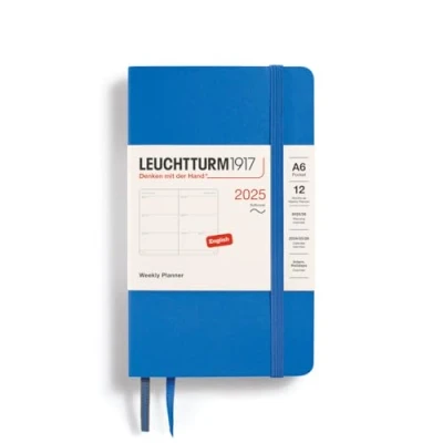 Afbeelding van Leuchtturm1917 Weekly Planner A6 Pocket 12 maanden 2025 Softcover Sky