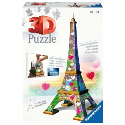 Image de Puzzle 3D Ravensburger Tour Eiffel Love Edition 216 pièces