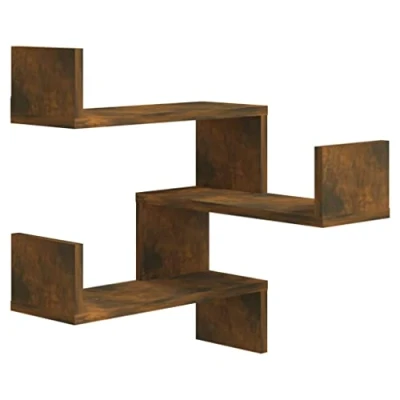 Afbeelding van vidaXL Wandhoekrek, gerookt eiken, 40 x 50 cm, bewerkt hout