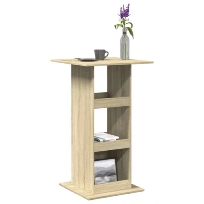 Image de vidaXL Table de bar avec rangement chêne sonoma bois d&#039;ingénierie854330