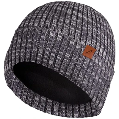 Afbeelding van ACE Wintermuts, gebreide muts met 3M Thinsulate voering voor volwassenen, zacht, warm en comfortabel, grijs.