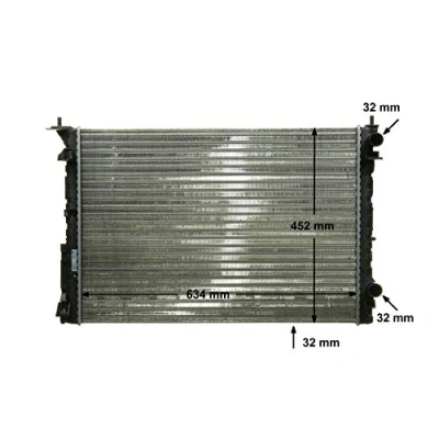 Afbeelding van MAHLE ORIGINAL CR 311 000P Radiateur voor voertuigen met/zonder airco 635 450 26 Met schroef Koelribben mechanisch gelast RENAULT: ESPACE 3