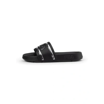 Afbeelding van FILA Morro Bay dames pantoffels met logo mocassin, Zwart/Zilver
