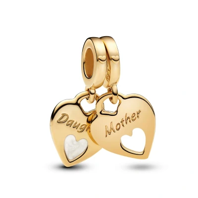 Afbeelding van Pandora Moments 14 Karat Gold Plated Mother &amp; Daughter Charms 769187C01