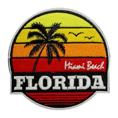 Afbeelding van Miami Beach Florida patch, reispatch, geborduurde patch om op te strijken of naaien voor kleding, enz., 9 cm