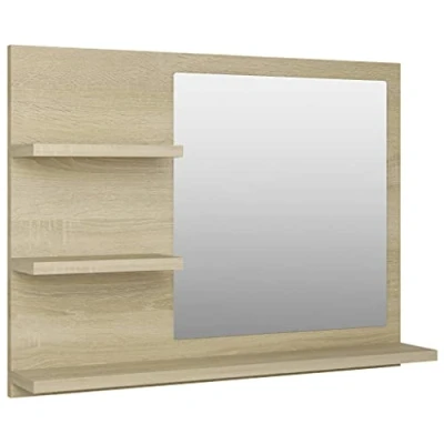Afbeelding van vidaXL Badkamerspiegel 60x10,5x45 cm spaanplaat sonoma eikenkleurig
