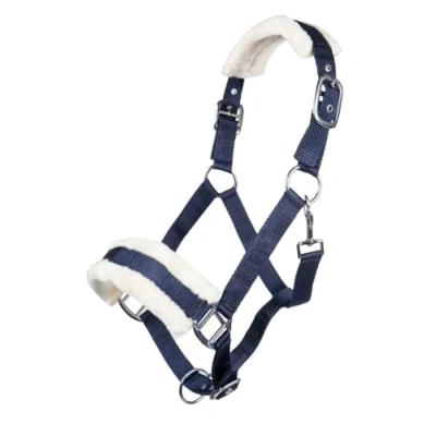 Afbeelding van HKM Halster met Pluche Marineblauw