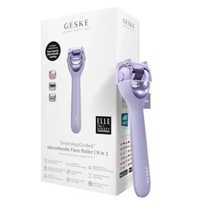 Afbeelding van Geske Microneedle FACE Roller 9 IN 1 Smartappguided Huidverzorgingstool, Maat: One Size, Purple
