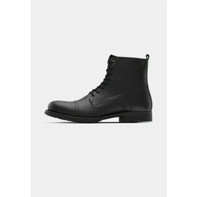 Afbeelding van Jack &amp; Jones Jfwshaun BOOT Veterboots, Heren, Maat: 40, Anthracite Leer
