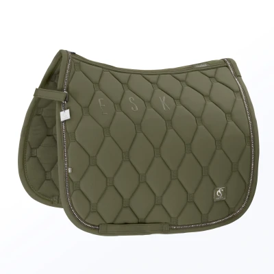 Image de Eskadron Tapis de Selle Classic Sports Softshell Crystal Dressage Dusty OliveVendu par Agradi