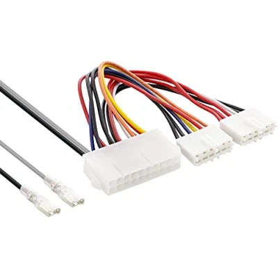 Afbeelding van ATX 20 pins (v) AT P8 + P9 voedingskabel met schakelaar 0,20 meter
