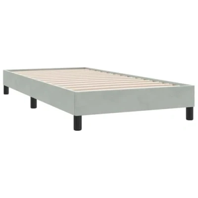 Afbeelding van vidaXL Bedframe zonder matras 80x220 cm fluweel lichtgrijs