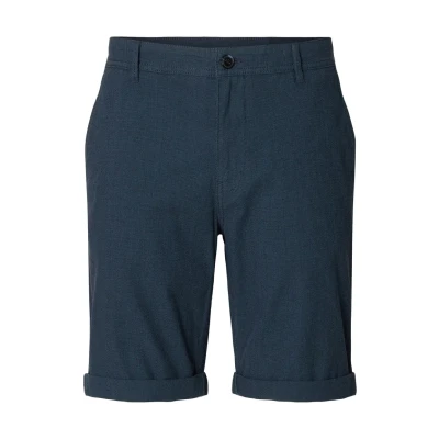 Afbeelding van Selected Homme Luton FLEX NOOS Shorts, Heren, Maat: Medium, Dark sapphire detailw bering sea