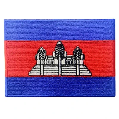 Afbeelding van Cambodscha vlag, geborduurd, om op te strijken of naaien