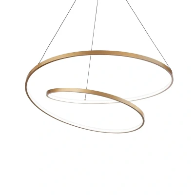 Afbeelding van Ideal Lux Oz LED hanglamp Ø 80 cm, messing