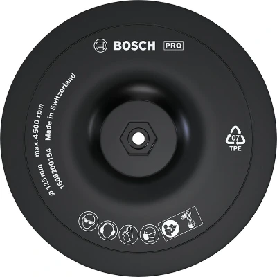 Afbeelding van Bosch Accessories 1609200154 Steunschijf met klithechtsysteem 125 mm, 8 mm
