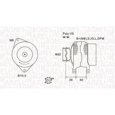 Afbeelding van Magneti Marelli Alternator/Dynamo 063731964010