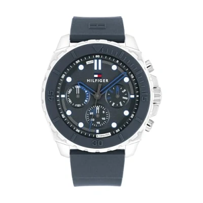 Afbeelding van Tommy Hilfiger Morgan Horloge blue/silvercoloured, Heren, Maat: One Size, Blue/silver coloured