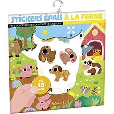 Afbeelding van stickers épais A la ferme: 24 repositionnables et 4 décors
