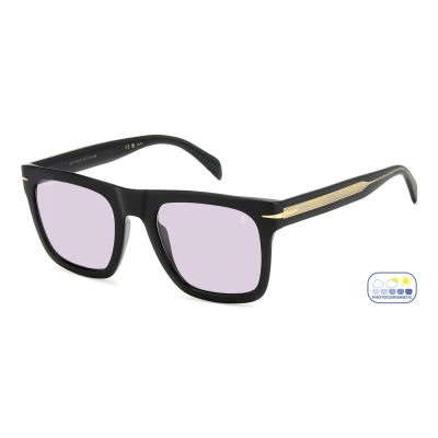 Afbeelding van David Beckham Db 7000/S Flat Rechthoekig Acetaat Heren Zonnebril meekleurende glazen