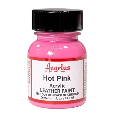 Afbeelding van Angelus Leather Acrylic Paint textielverf voor leren stoffen acrylbasis Hot Pink 29,5ml