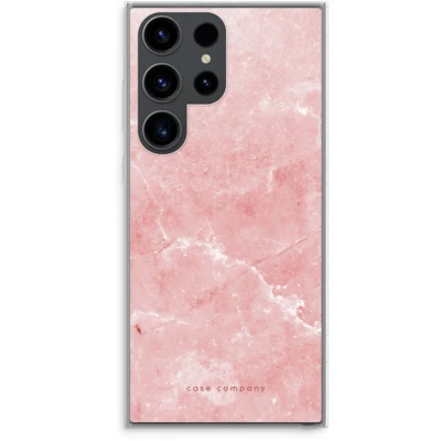 Afbeelding van Case Company® hoesje geschikt voor Samsung Galaxy S23 Ultra Roze marmer Soft Cover Telefoonhoesje Bescherming aan alle Kanten en Schermrand
