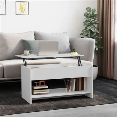 Afbeelding van vidaXL Salontafel 102x50x52,5 cm bewerkt hout wit