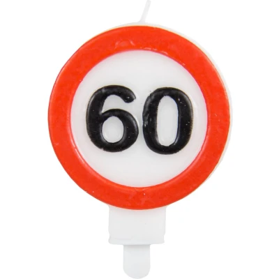 Afbeelding van Folat Kaars 60 Jaar Verkeersbord