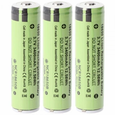 Afbeelding van Panasonic accu geschikt voor icucam 4, icucell 18650, 3400mAh lithium ion 3 stuks per set