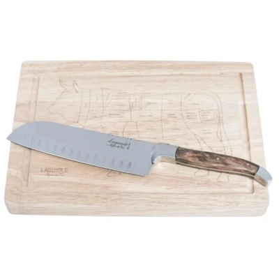 Afbeelding van Laguiole Style de Vie Santokumes Olijfhout Met Snijplank