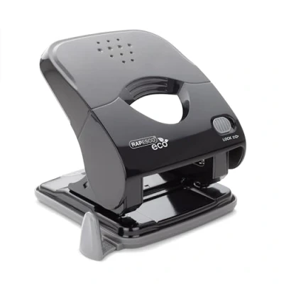 Afbeelding van Rapesco 1525 Eco X5 40ps perforator, 2 gaats bij lagere inspanning, capaciteit van 40 vellen, zwart