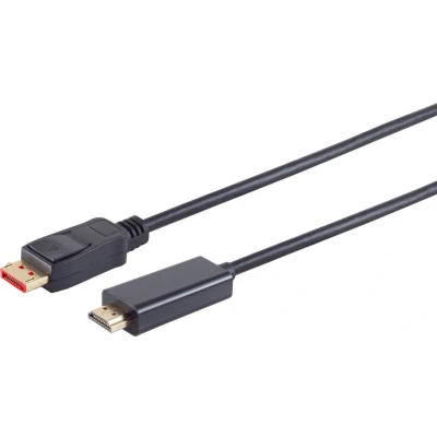 Afbeelding van DisplayPort naar HDMI kabel DP 1.4 / 2.0 (4K 60Hz + HDR) zwart 3 meter