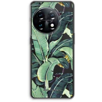 Afbeelding van Case Company® hoesje geschikt voor OnePlus 11 Bananenbladeren Soft Cover Telefoonhoesje Bescherming aan alle Kanten en Schermrand